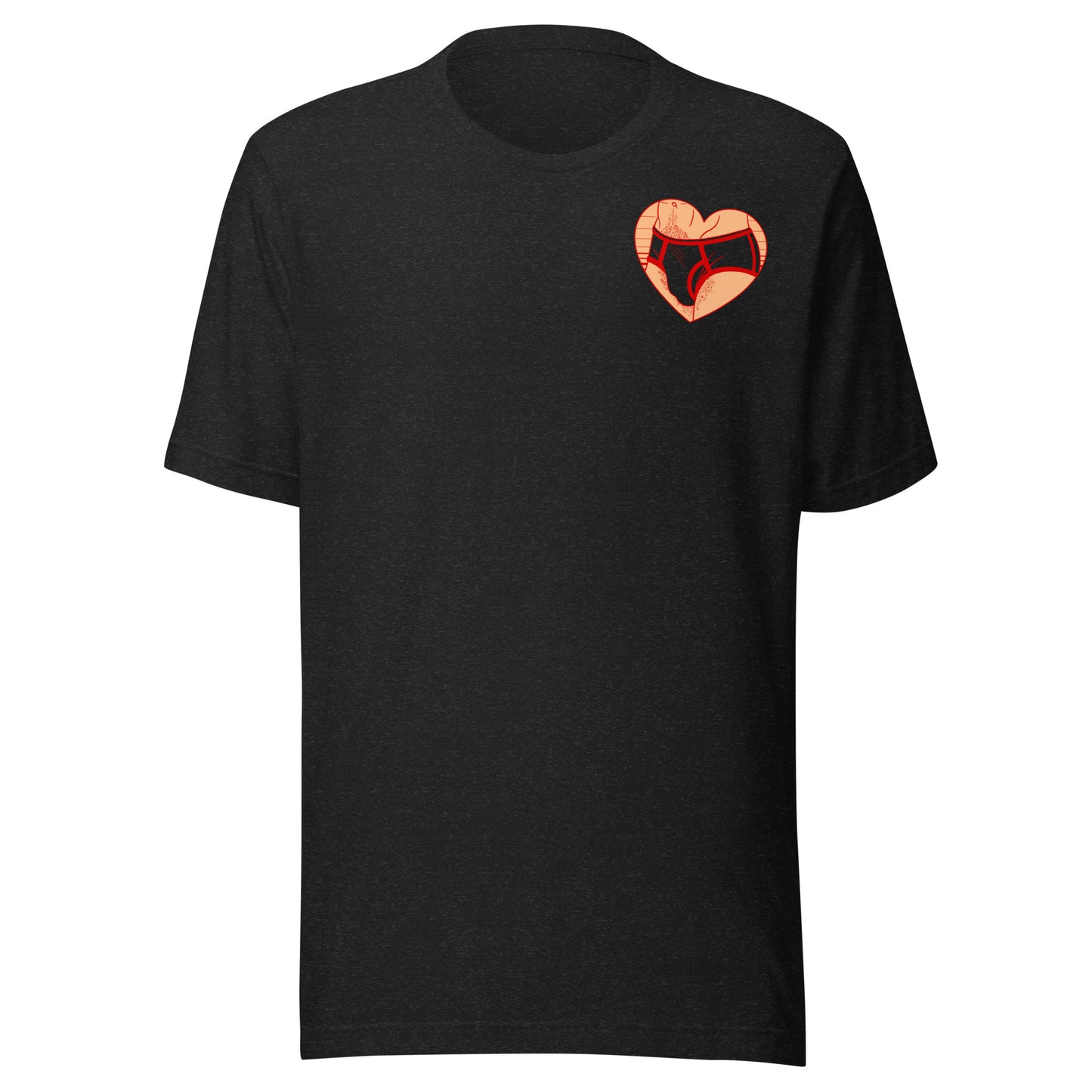 Manties - simple red and peach pocket print Unisex t-shirt